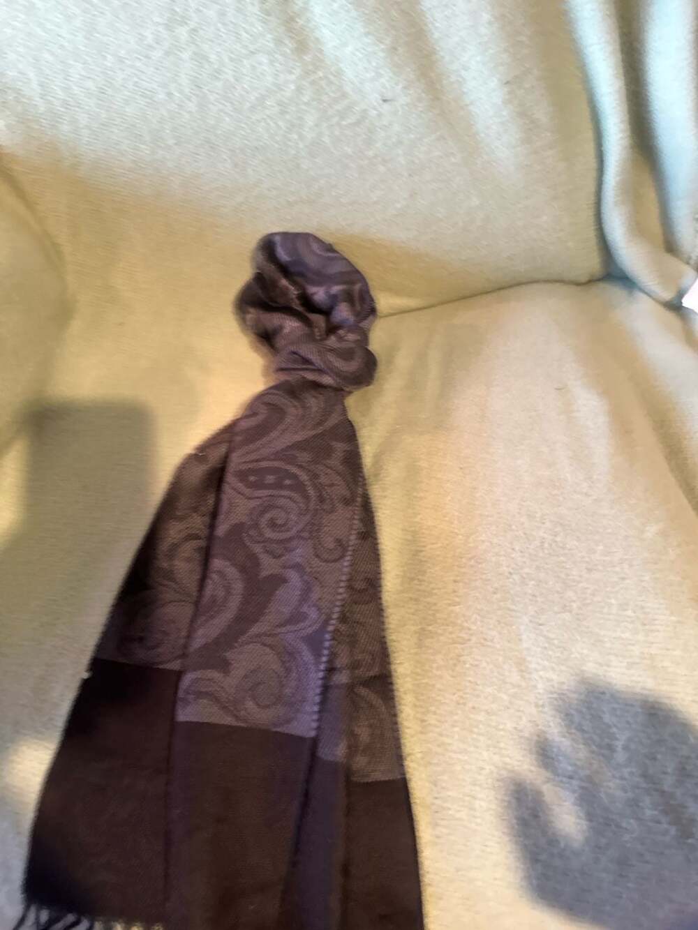 Neiman Marcus Vintage Pure New Wool Paisley Scarf Made in West Germany